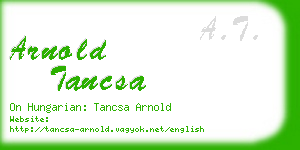 arnold tancsa business card
